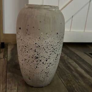 Dimitra painted ceramic vase is not waterproof 13 in x 4.5 in speckled